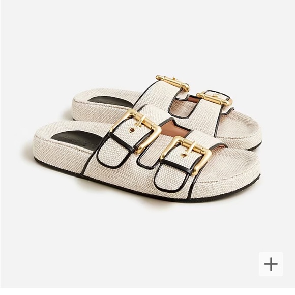 J Crew Marlow sandals in canvas BX925 - Picture 1 of 4